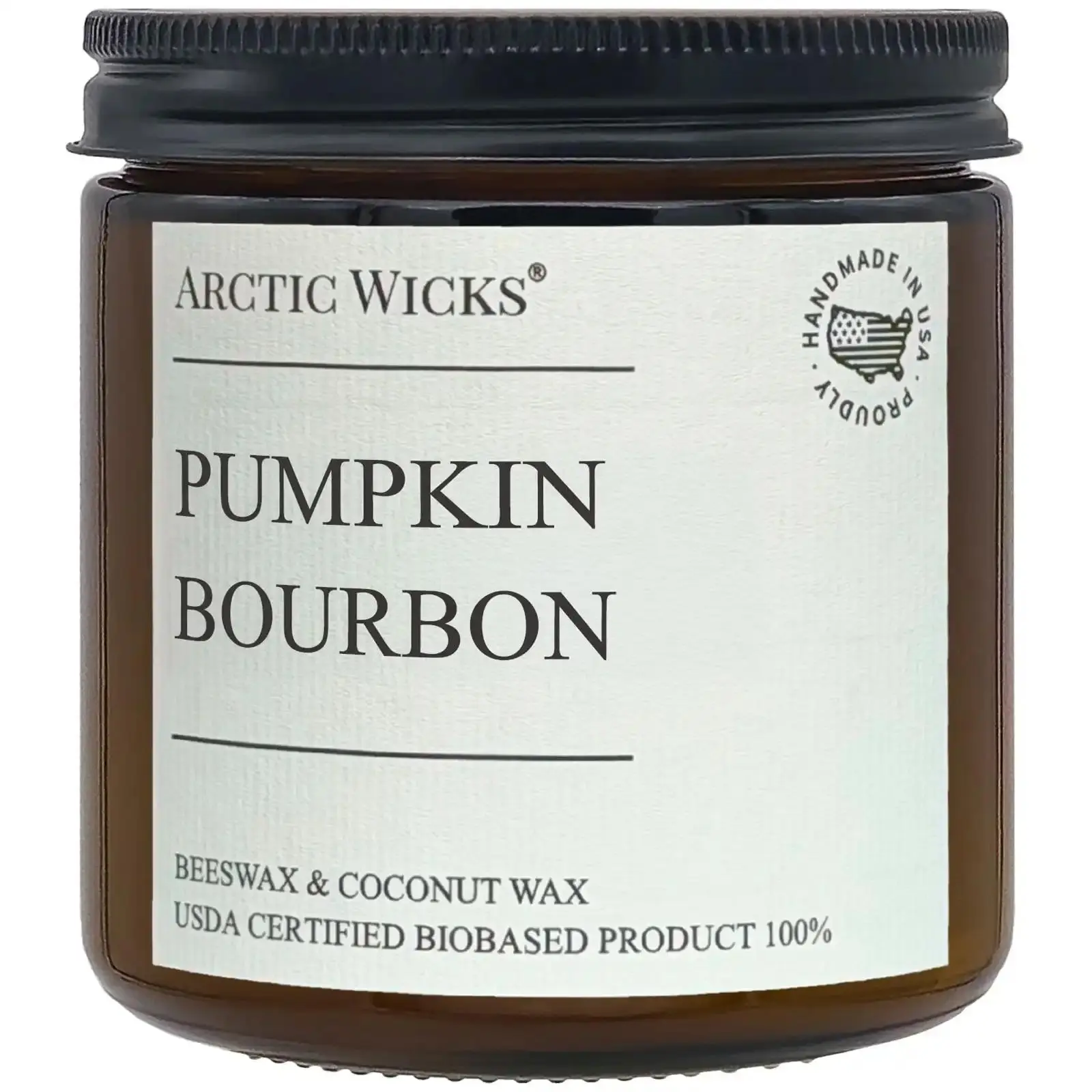Pumpkin Bourbon Non-Toxic 16oz Double-Wick Coconut Beeswax Candle