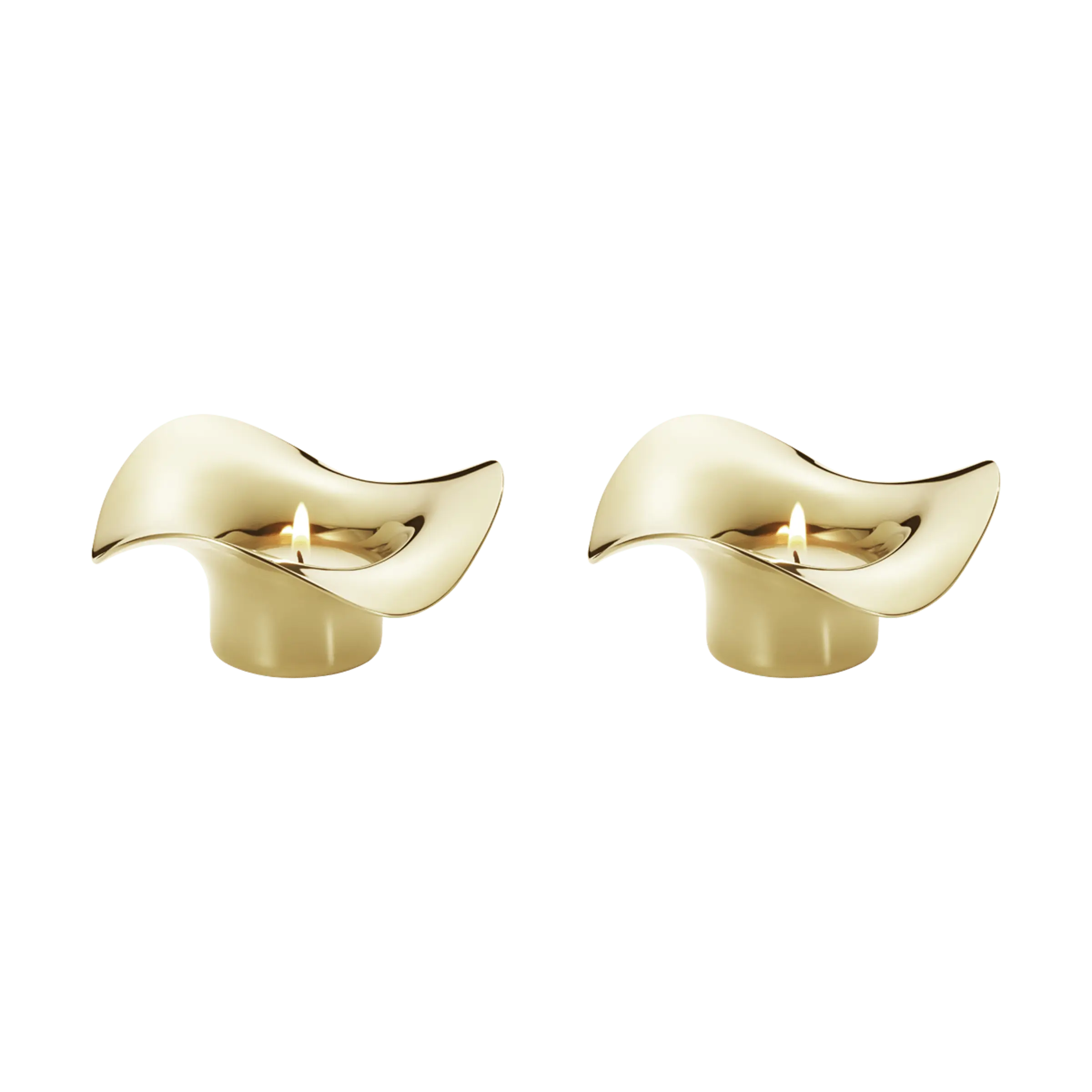Cobra - Tealight Gold Candle Holder (Set of 2)