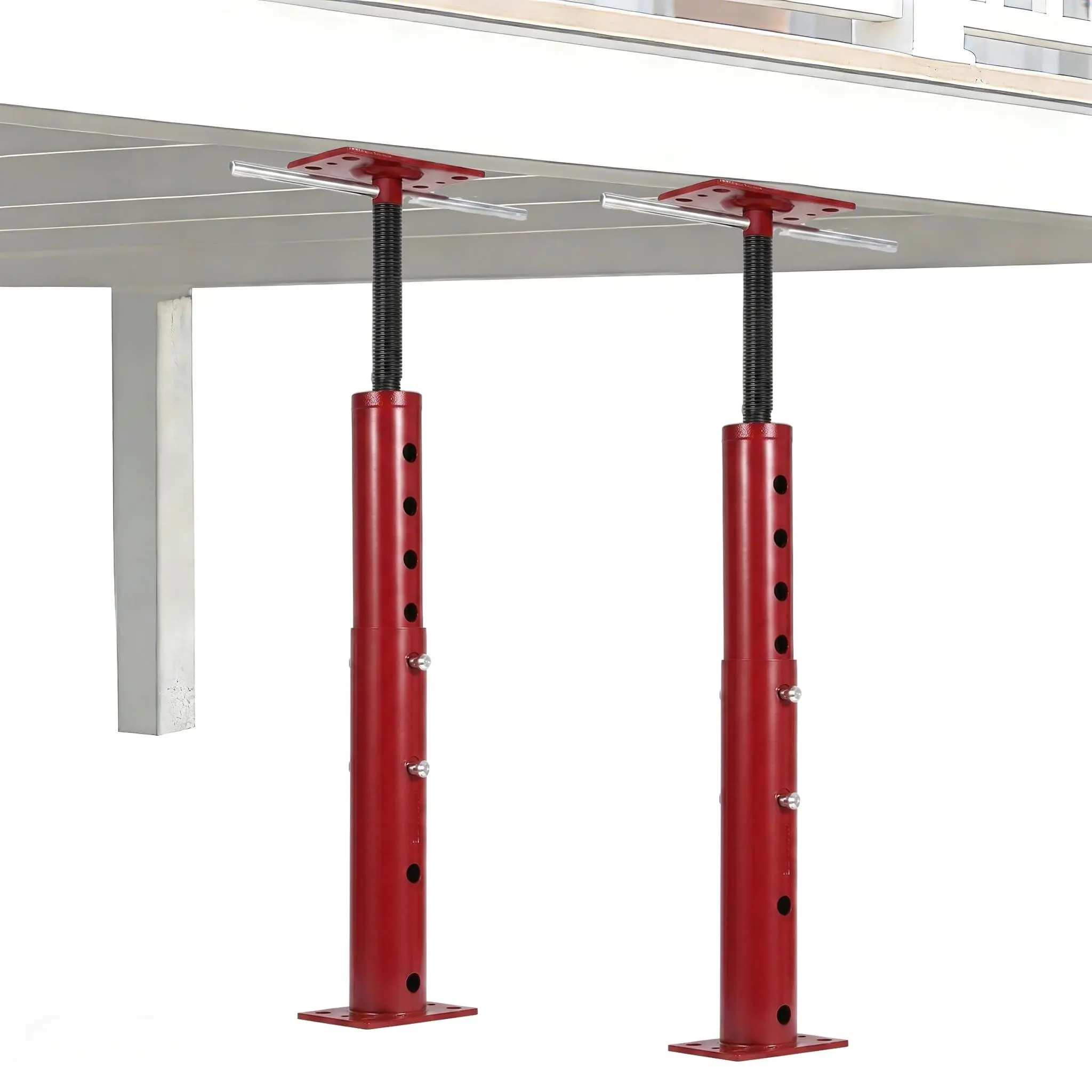 Adjustable Jack Post, 2 Pack House Floor Jack Post with 19"-36" Height Range, 18000 LBS Permanent Jacks Posts for Basement, Leveling, Lifting
