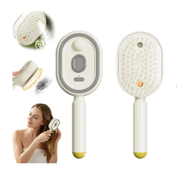 2026 New Electric Steam Brush, Electric Steam Brushs for Hair, Rechargeable Steam Hair Straightener, Detangling Steams Brush, Reduce Frizz, Nourishes Hairs, Anti-Static