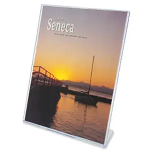 212 MAIN Slanted Top-Load Sign Holder - 8x11 in, Clear, Sealed Sides, Frames for Sign Display (Computers & Office Equipment, Office Stationery & Supplies)