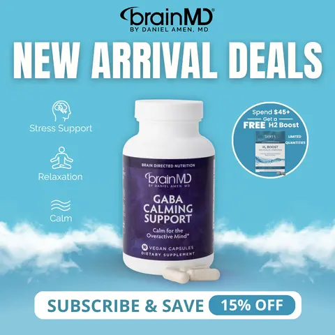 GABA Calming Support | BrainMD | 90 Capsules | Calm & Stress Support | Relaxation, Focus & Emotional Balance | GABA with L-Theanine, Lemon Balm & Magnesium