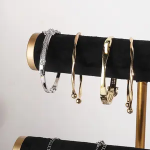 1 Pack Luxury Style Jewelry Storage Organizer Black Gold White Color Multi Layer Design Nklace Bracecelet Earrings Display Stand Home Office Dormitory Storage Holder Practical