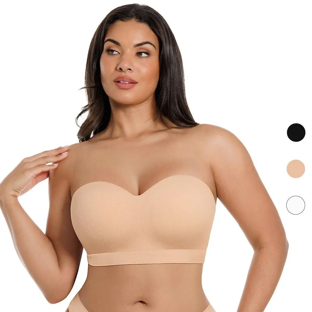 SHAPELLX SummerVibes Bare Essentials AirSlim VersaFit Seamless Strapless Non-slip Wire-free Versatile Bra