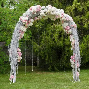 10 Pack Octagon Acrylic Crystal Beaded Garland Strands with Diamond Prism Pendant, Hanging Chandelier Beads Chains for Christmas Tree Ornaments Party Decorations - 3ft