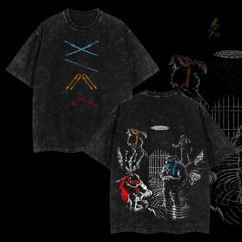 Teenage Mutant Ninja Turtles Retro Vintage Limited Edition Raven Tee Menswear Clothes 100_ Premium Cotton Soft Top Classic Apparel
