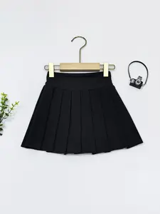 Summer Girls High Waist Pleated Skirt, School Uniform, Short A-Line Design, Comfortable & Stylish, Perfect for Casual, Daily Wear