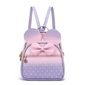 Mini Quilted Backpack Purse Women Bow Knot Leather Backpack Convertible Shoulder Bag Gift