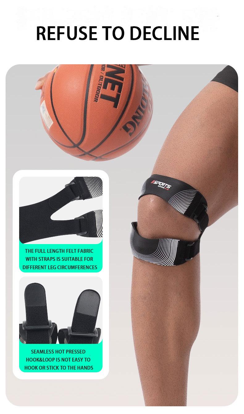 2PCS Adjustable Compression Knee Support with Patella - Unisex Heavy-Duty Joint Stabilizer for Running, Basketball (Gray/Blue/Black) - Premium Textile, Knee Compression Sleeve Men's Weightlifting Knee Guard Weightlifting Knee Sleeve Women's Knee Protector