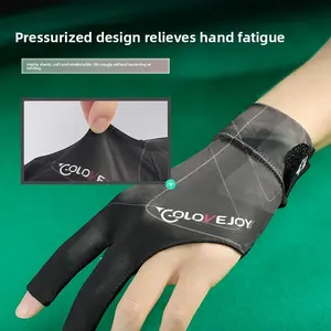 Billiards gloves are thin, breathable, sweat-wicking, three-finger open-finger gloves, snooker billiards non-slip gloves are single-piece
