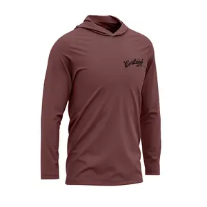 Performance Hoodie - Maroon Heather / Black