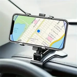 Car Phone Holder, Four-Prong Locking Design, Screen Not Blocked, Smooth Swiping, Universal Navigation Stand for Daily Driving