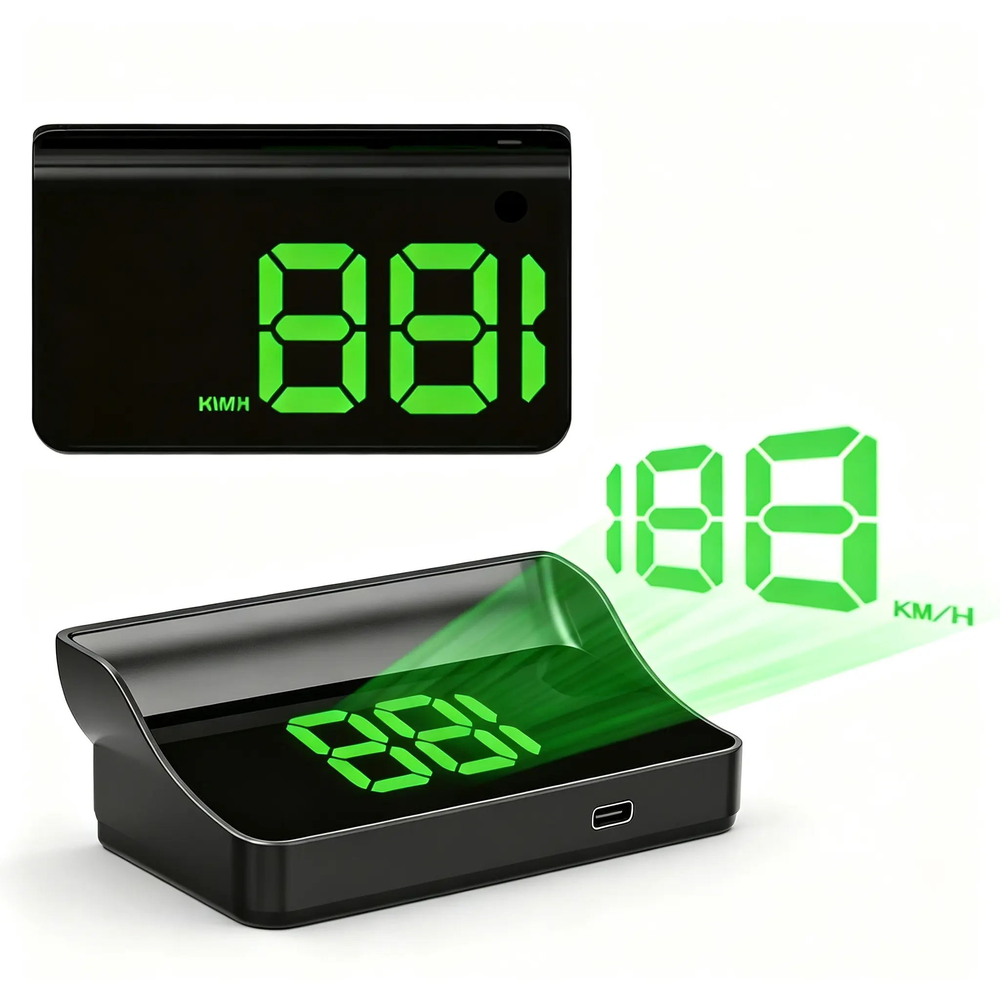 GPS Speedometer Head Up Display for Cars & Trucks (MPH) - Auto On When Car Starts, HUD Odometer Gauge, GPS Tracking, USB Port, 10Hz Updates