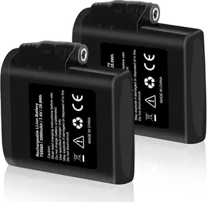 2 Pack 3500mAh 7.4V Battery for Heated Gloves, Rechargeable Lithium Polymer Replacement Set, Compatible for Heated Gloves, Socks, Hats, Mittens, Vest, Jacket, Scarf, Hand Muff, Knee Braces with DC Port,TikTokShopBlackFriday