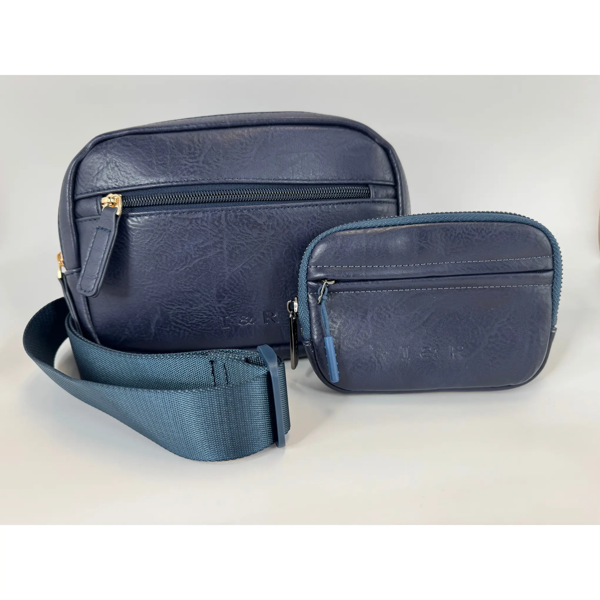 Navy bag + navy wallet