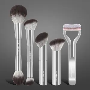 MAANGE 5pcs Professional Makeup Brush Set Includes foundation brush, blush brush, powder brush, contour brush, highlighter brush, and contouring brush Makeup tools Gift for Women & Girl Travel Makeup Brush Set
