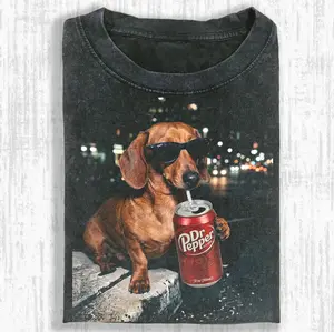 Comfort Colors Funny Dachshund Drinking Dr Peppper Shirt, Dog Shirt, Wiener Dog Hoodie, Sausage Dog Unisex Tee, Dog Lover Sweatshirt