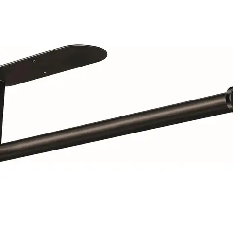 Under Cabinet Paper Towel Holder – Black Stainless Steel SUS304 Roll Rack for Kitchen, Self-Adhesive or Wall Mount Design for Easy Space-Saving Storage