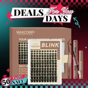 MaxComfi Spiky Manga Lash Clusters for Natural Volume, Beginner-Friendly DIY Eyelash Extensions, Super Soft, Lightweight and Waterproof with Thin Band, Eyelashes Extensions, Cluster Lashes