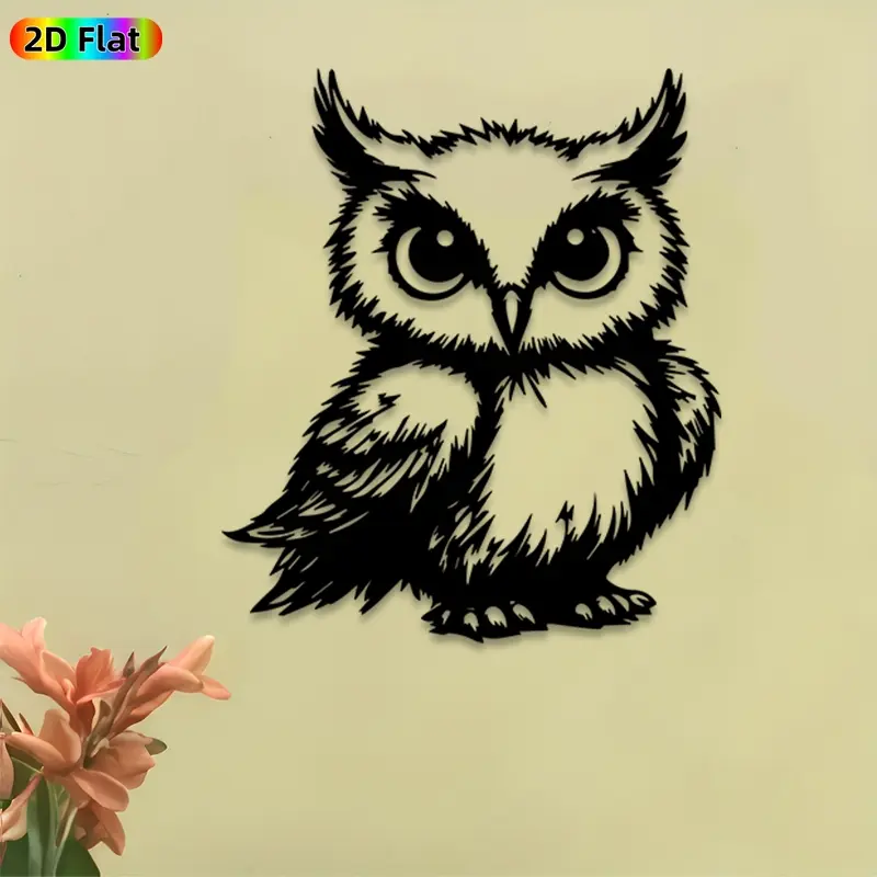 1pc Owl Metal Wall Art, Decoration, Owl Statue Mural, Ideal Gift for Halloween, Thanksgiving, Owl Decor Enthusiasts, Weather-Resistant Metal Wall Decor Wall Sculptures, Perfect for Bedroom Wall & Garden Fence, Nature-Inspired Thematic Home Decor