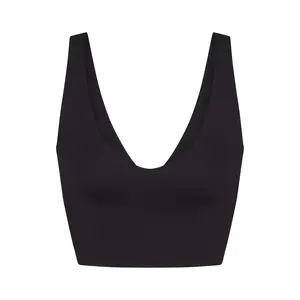 NikeSKIMS MATTE V-NECK BRA TOP | OBSIDIAN