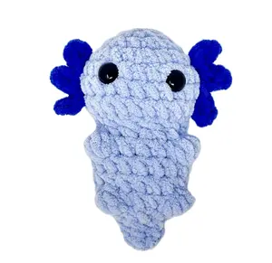 Loving Craftsmanship Handmade Crochet Axolotl Plushie - Baby Axolotl Soft & Huggable 6 Inches Tall for Boys & Girls Unique Gift Idea
