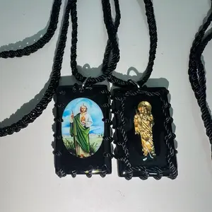 San Judas Tadeo reversible scapular necklace