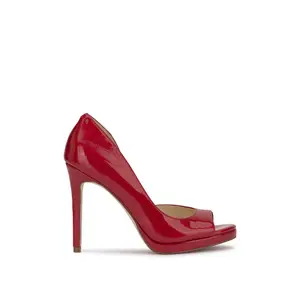 Kimli Peep Toe Pump in Red Muse