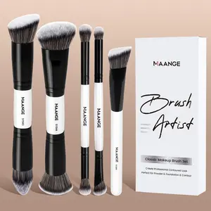 Makeup Brush Set, Double Ended Makeup Brush, Double Sided Brushes, Foundation Brush, Tapered Brush, Contour Brush, Concealer Brush, Essential Brushes for Professional and Everyday Use, Synthetic Makeup Brushes, Makeup Brushes Kits