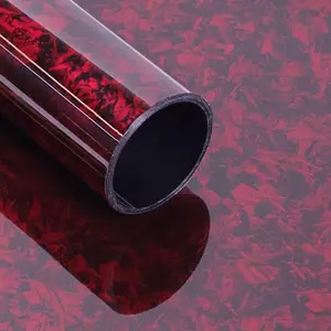 Forged Carbon Fiber Vinyl Wrap, Gloss Crushed Stone  Wrap Vinyl Film Easy Installation with Air Release Technology Auto  Sticker Decal Sheet (Red, 1ft x 5ft)