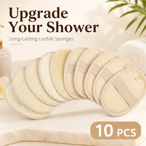 Upgrade Your Shower: 10-Pack Long-Lasting Loofah Sponges for Smooth, Revitalized Skin