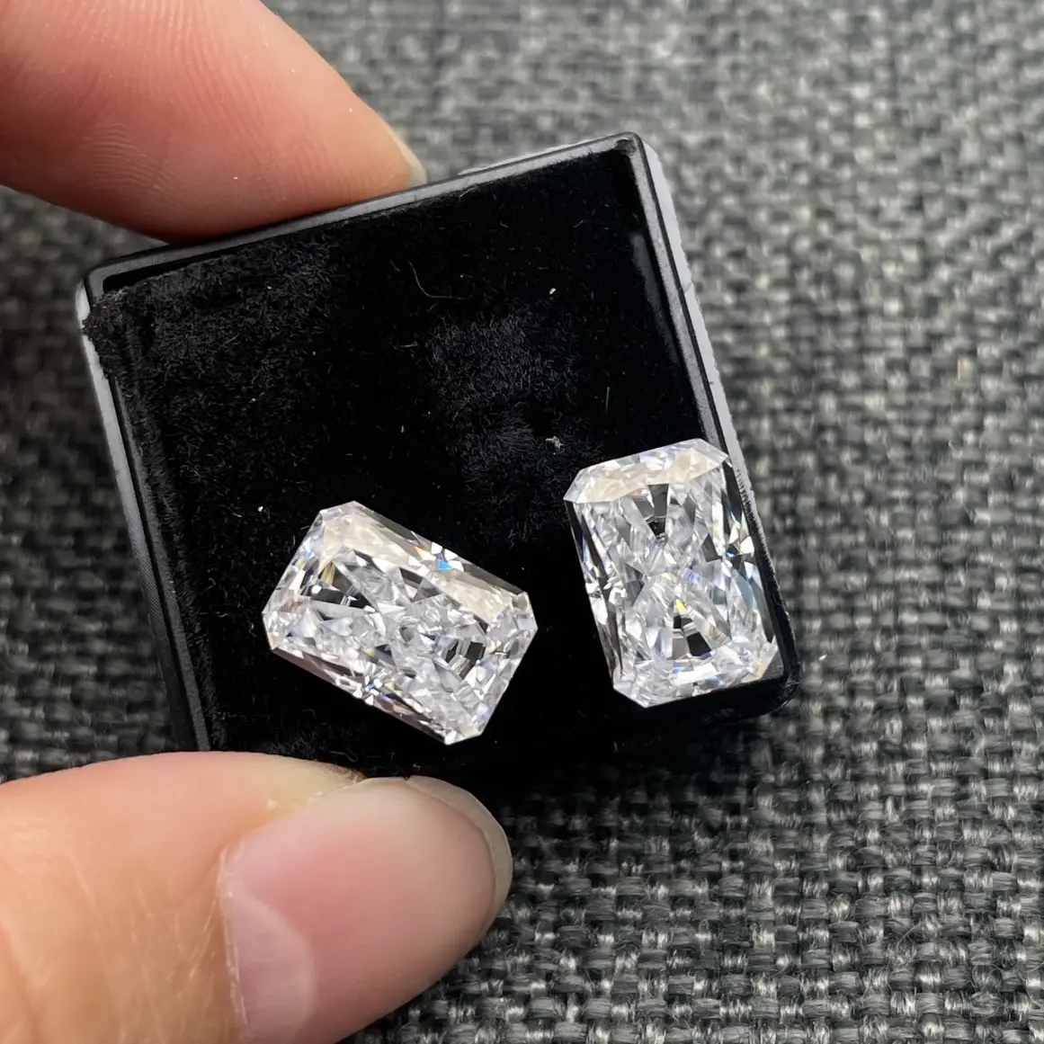 D Color Radiant Cut Moissanite Loose Stone | VVS1 Fire Sparkle for DIY Engagement Ring Setting