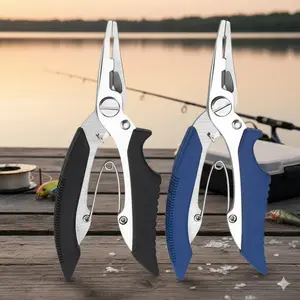 Professional Fishing Pliers Kit: Stainless Steel Rustproof Multi-Tool with Line Cutters, Hook Remover, Braid Scissors for Saltwater Freshwater Fishing. Durable Portable Gear for Anglers.