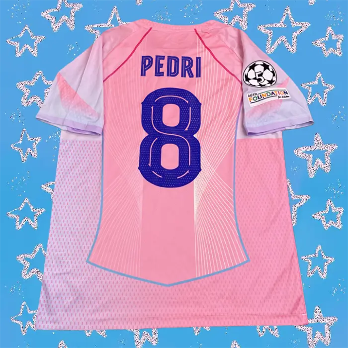 2025 2026 Barcelona Pedri #8 Pink short sleeve Soccer Jersey