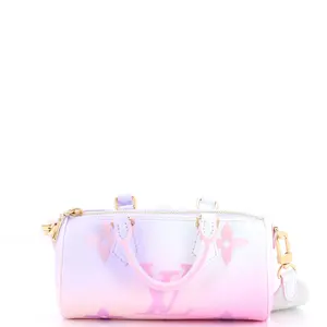 Pre-owned Louis Vuitton Canvas Coated Shoulder Bags Papillon Handbag Spring in the City Monogram Giant Canvas BB by Rebag
