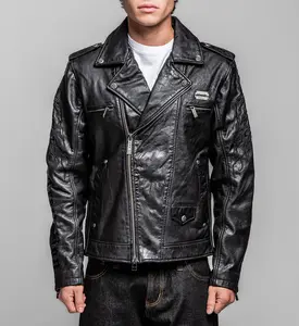 Affliction Men's Faux Leather Jacket Screaming Roots