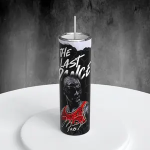 The last dance, Michael Jordan 20oz tumbler , number 23, goat, gift for him, gift for her, birthday gift Drinkware Bottle Water Bottles Portable Straw