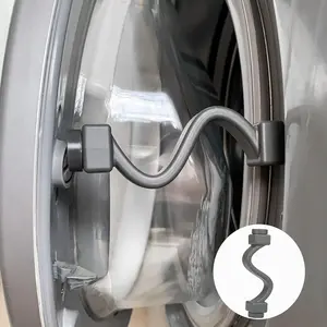 Shorter Front Load Washer Door Prop to Save Space, Keep Front Loader Door Open to Prevent Damp, Short Door Holder for Front Load Washing Machines, Grey