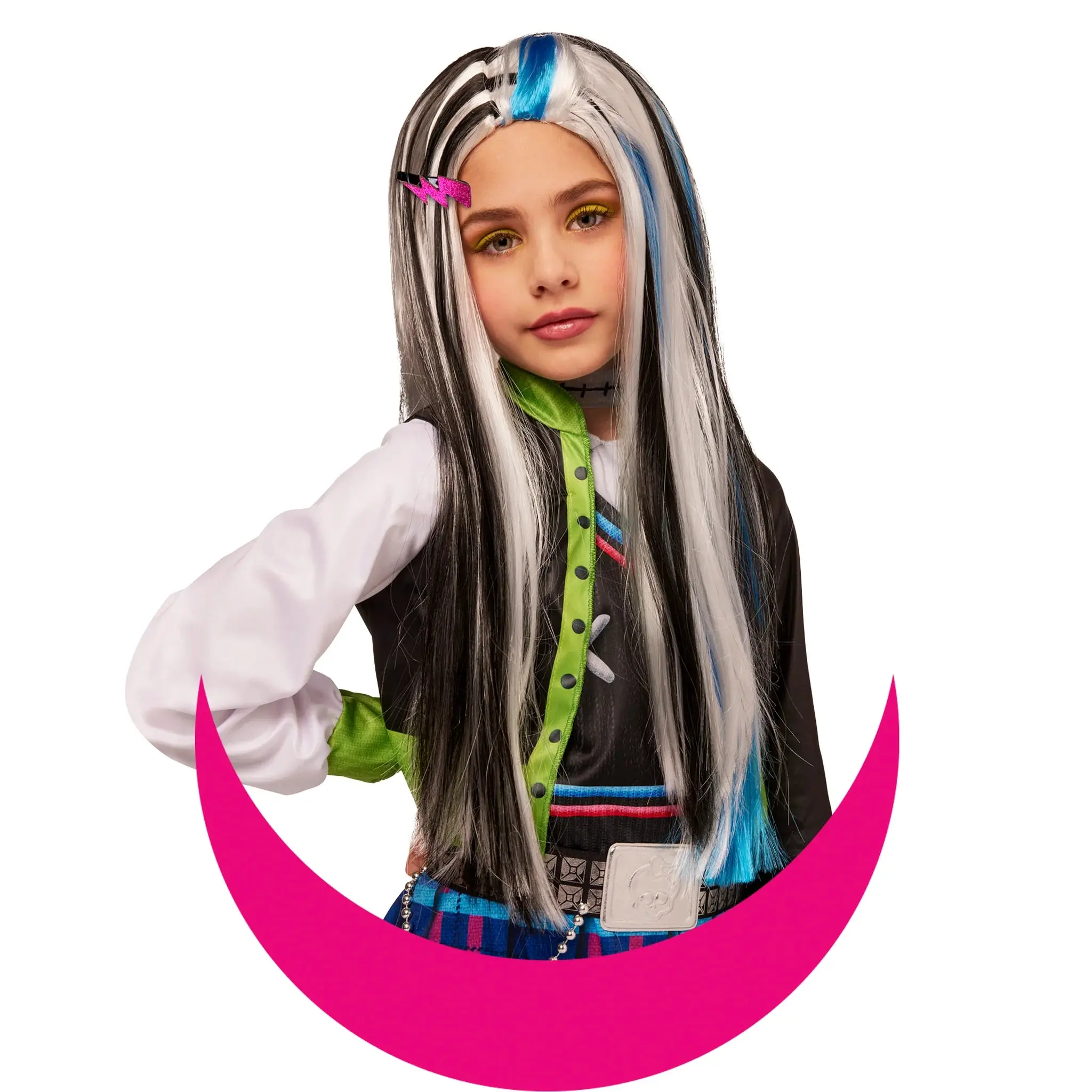 Girls Monster High Frankie Stein Costume Wig