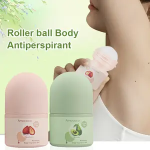 Roller ball Body Antiperspirant40ml Summer Underarm Roller ball Antiperspirant Remove Odor Fresh Long Lasting Refreshing Non-Greasy Easy to Carry Avocado & Strawberry Fragrance For Men & Women Suitable for all Skin Types