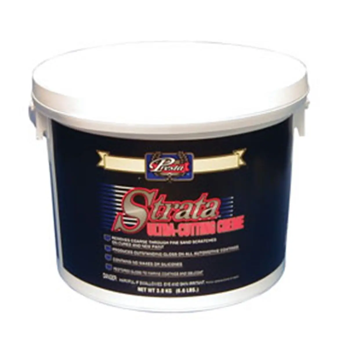 Presta 131905 Strata Ultra Cutting Cream - 3kg Paintwork Cleaner, Cut & Polish Compound for Marine Coatings, Gloss Boost Formula