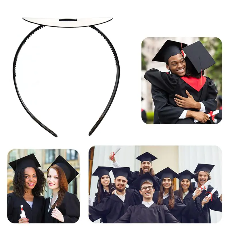 Graduation Cap Stabilizer Headband, Anti-Fall Hair Accessory for Students to Secure Hairstyle (Graduation Cap Not Included)