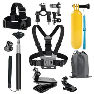 Adjustable Headwear Chest Strap Bicycle Phone Camera Mount, First-Person View Shooting Camera Live Stream, Fits Various Machine Models, Accessories