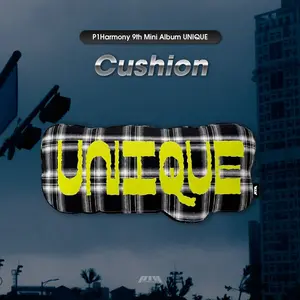 P1Harmony UNIQUE Cushion [POP-UP Excl.] | Official K-Pop Plush Pillow | Plaid Logo Collectible Merch | P1ECE Room Decor Cushion