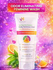 Tea Tree Oil & Prebiotic Daily Feminine Wash, 6 Fl Oz, pH Balanced, Odor Eliminating, Paraben-Free, 54306 Clear - Antibacterial, Flower, Lavender