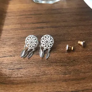 Dream Catcher Earrings • Simple Drop Earrings • Sterling Silver Studs • Simple Gold Studs • Minimalist Boho Earrings • Boho Dangle Jewelry