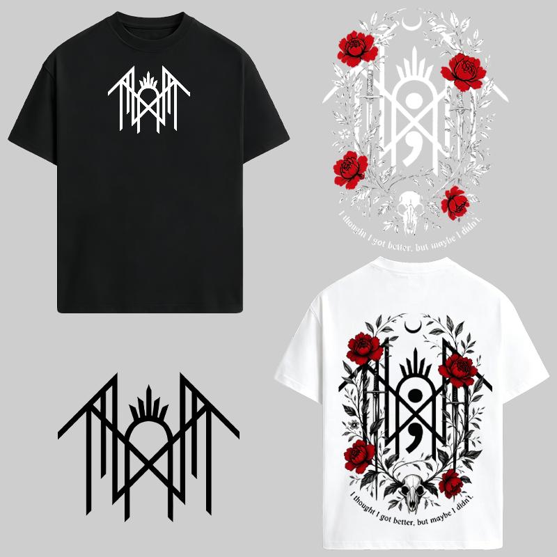 Men's Unisex Fit Solid Color Cotton T-shirt Sleep Token Graphic T-Shirt Rock Merchandise Top Men's and Women's Clothing Rock Band Shirt Retro Music Tee Vintage Casual Short Sleeve T-shirt For Daily Weart