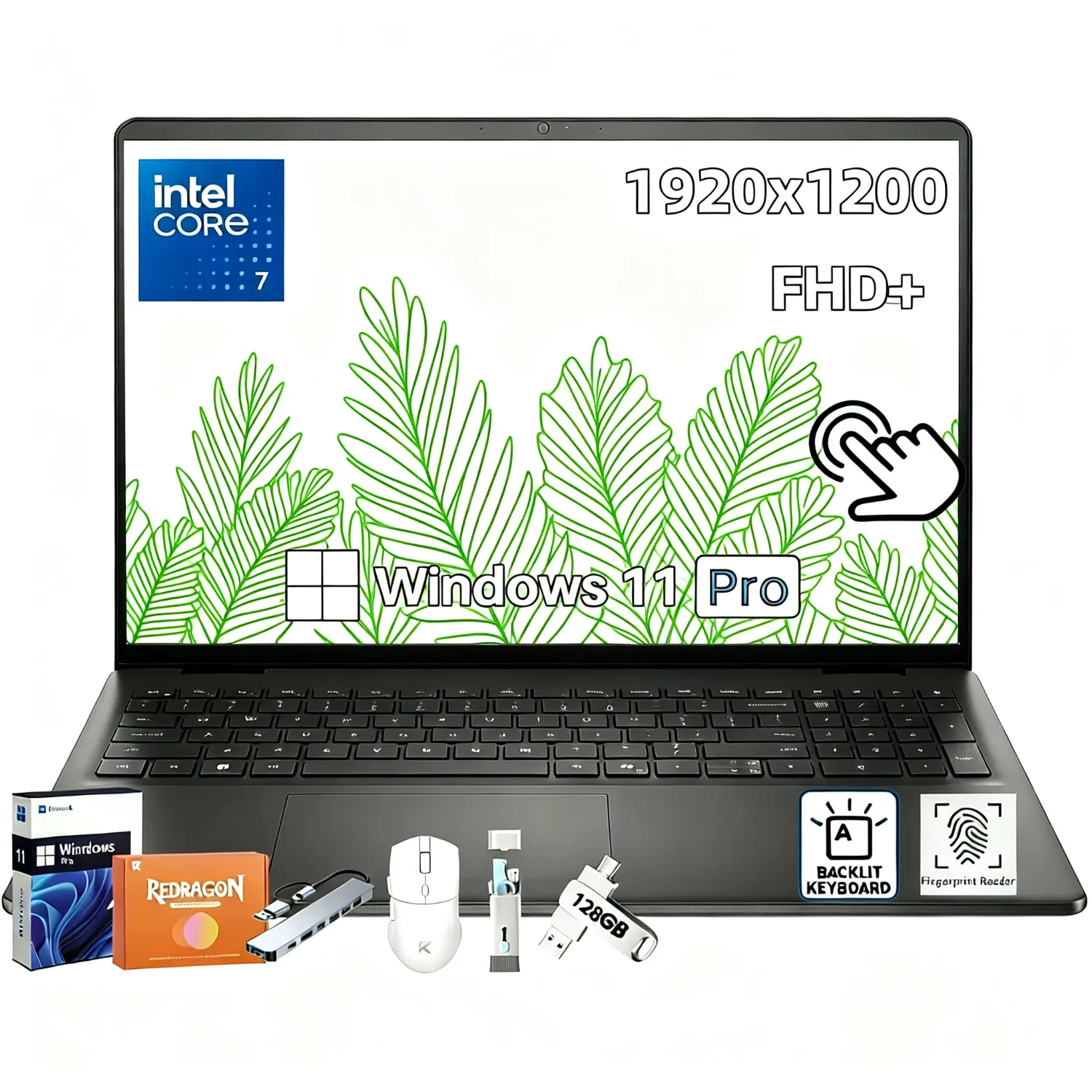 Dell 16 DC16250 Touchscreen Laptop | Intel Core 7 Processor 150U(up To 5.4 GHz) | 16" FHD+ 300 Nits Display | 32 GB DDR5, 2 TB SSD | Backlit Keyboard | Fingerprint Reader | Copilot AI | Windows 11 Pro