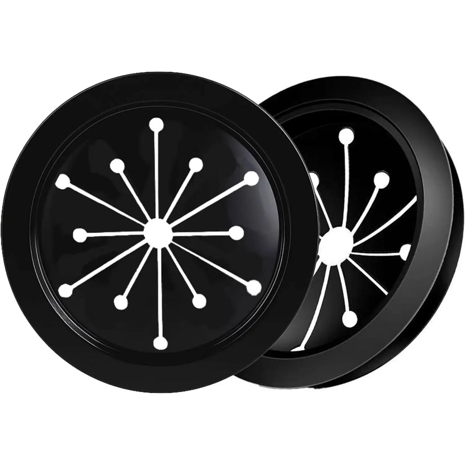 2-Count Synthetic Garbage Disposal Splash Guard (3-1/8 in), Durable High-Quality Rubber Kitchen Sink Drain Baffle, Heat-Resistant, Easy-Cleaning, Easy-Installation Accessory, Noise-Reducing, Snap-in-Place Fit Compatible with Whirlaway