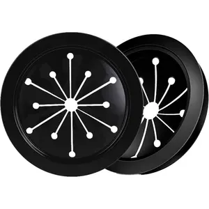 2 count Garbage Disposal Splash Guard 3-1/8, Kitchen Sink Rubber Drain Guard, Sink Baffle, Black Rubber, Compatible with Whirlaway,  .